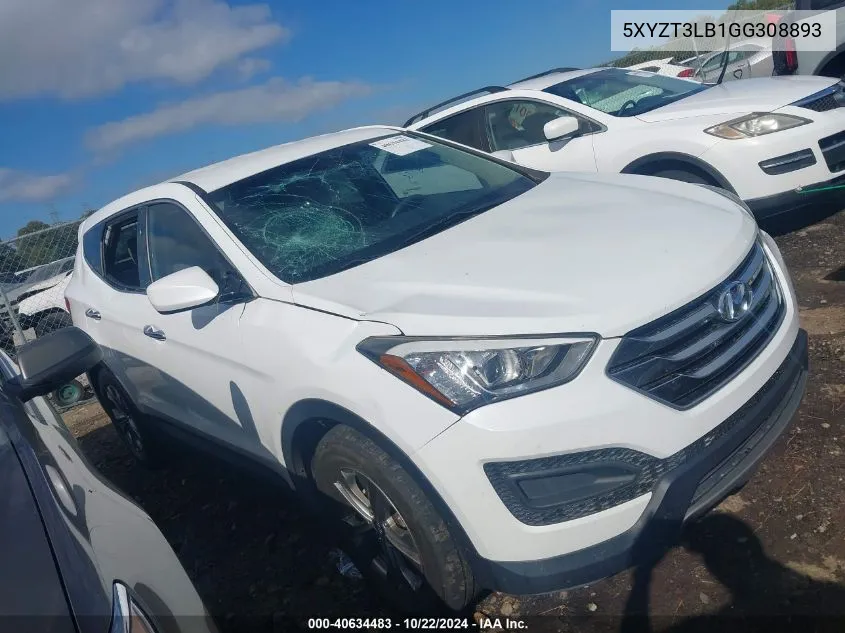 5XYZT3LB1GG308893 2016 Hyundai Santa Fe Sport 2.4L