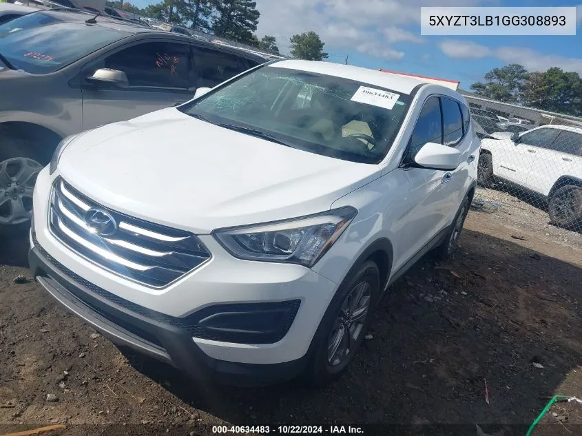 2016 Hyundai Santa Fe Sport 2.4L VIN: 5XYZT3LB1GG308893 Lot: 40634483