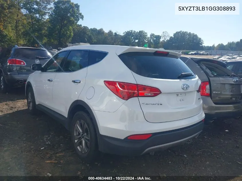 5XYZT3LB1GG308893 2016 Hyundai Santa Fe Sport 2.4L