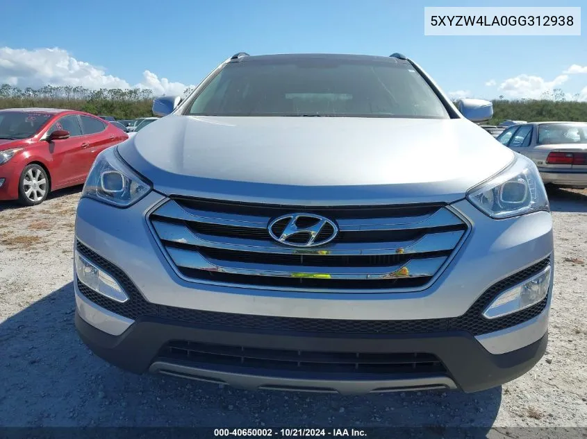 2016 Hyundai Santa Fe Sport 2.0L Turbo VIN: 5XYZW4LA0GG312938 Lot: 40650002