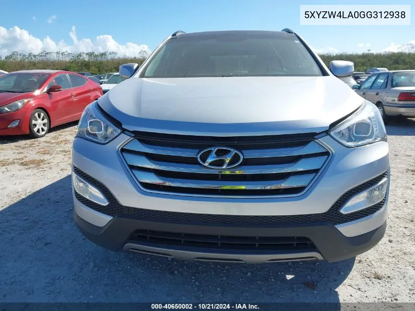 5XYZW4LA0GG312938 2016 Hyundai Santa Fe Sport 2.0L Turbo