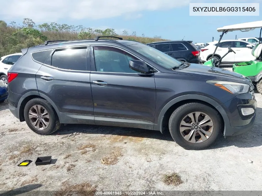 2016 Hyundai Santa Fe Sport 2.4L VIN: 5XYZUDLB6GG315406 Lot: 40661945