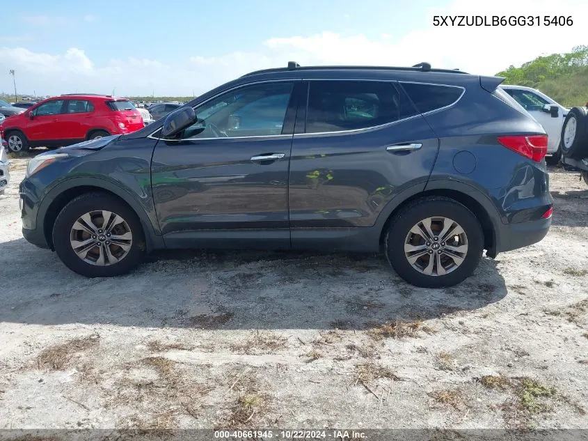 2016 Hyundai Santa Fe Sport 2.4L VIN: 5XYZUDLB6GG315406 Lot: 40661945