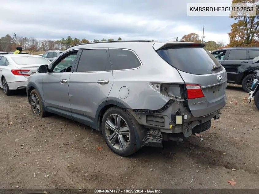 2016 Hyundai Santa Fe Limited VIN: KM8SRDHF3GU152853 Lot: 40674177