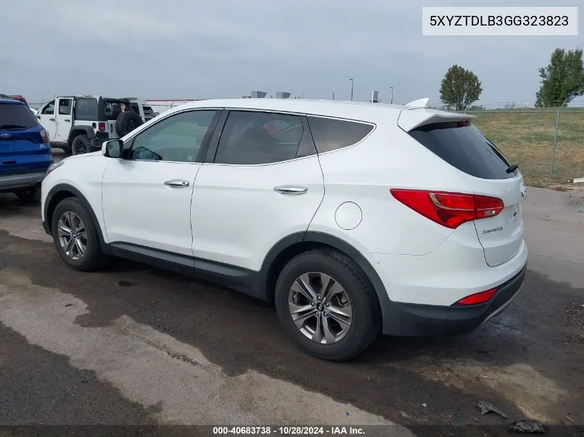 2016 Hyundai Santa Fe Sport 2.4L VIN: 5XYZTDLB3GG323823 Lot: 40683738