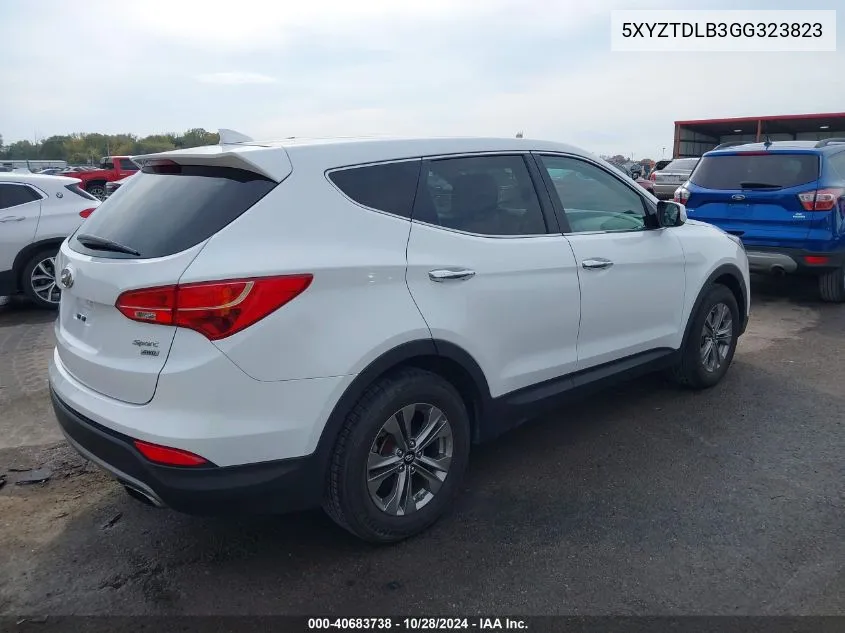 2016 Hyundai Santa Fe Sport 2.4L VIN: 5XYZTDLB3GG323823 Lot: 40683738