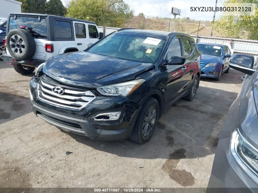 5XYZU3LB8GG312128 2016 Hyundai Santa Fe Sport 2.4L