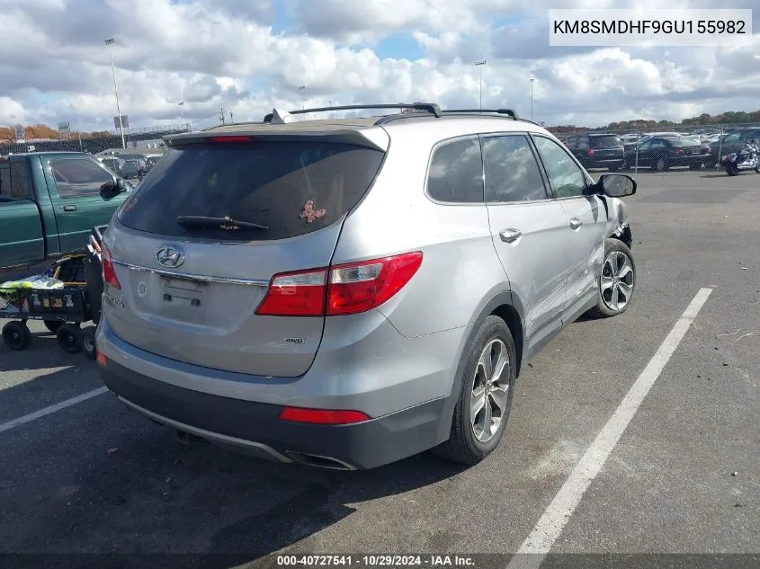 KM8SMDHF9GU155982 2016 Hyundai Santa Fe Se