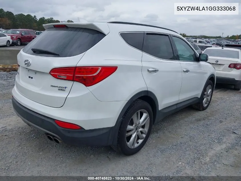 2016 Hyundai Santa Fe Sport 2.0L Turbo VIN: 5XYZW4LA1GG333068 Lot: 40745823