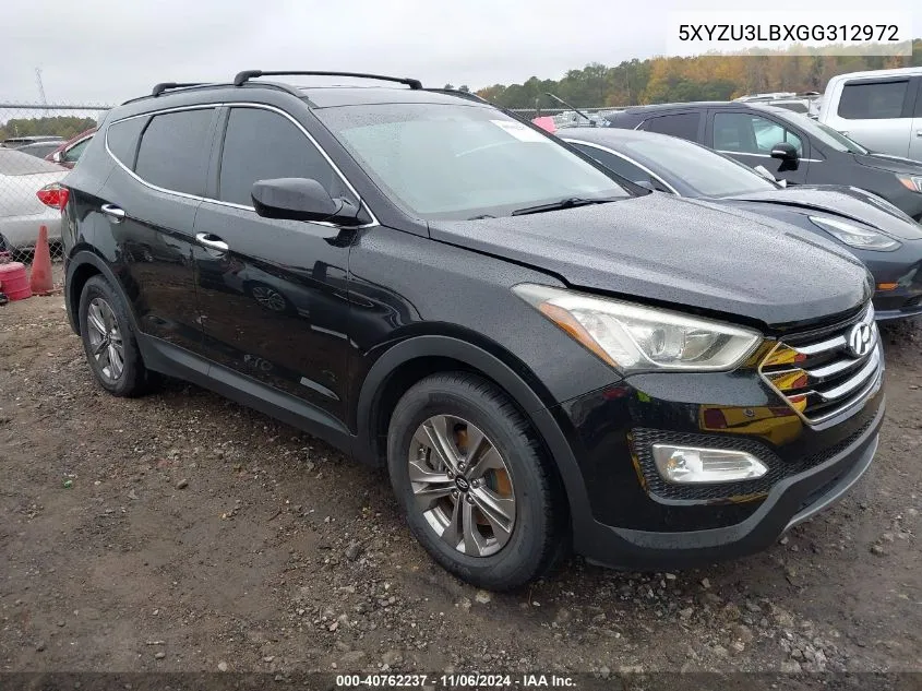 2016 Hyundai Santa Fe Sport 2.4L VIN: 5XYZU3LBXGG312972 Lot: 40762237