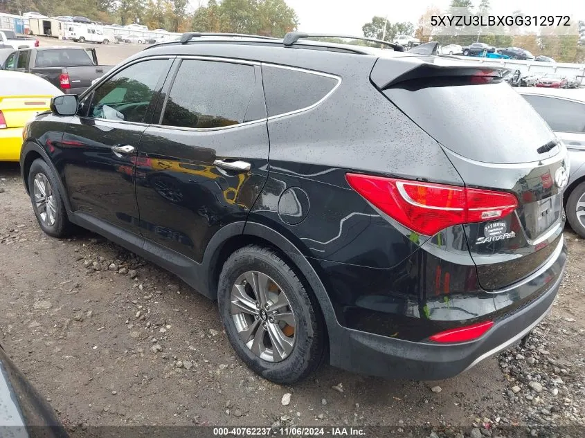 2016 Hyundai Santa Fe Sport 2.4L VIN: 5XYZU3LBXGG312972 Lot: 40762237