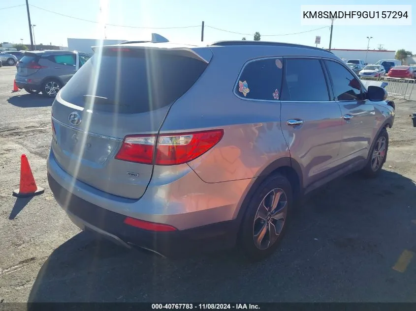 2016 Hyundai Santa Fe Se VIN: KM8SMDHF9GU157294 Lot: 40767783