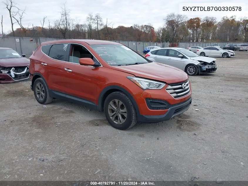 2016 Hyundai Santa Fe Sport 2.4L VIN: 5XYZTDLB7GG330578 Lot: 40792791