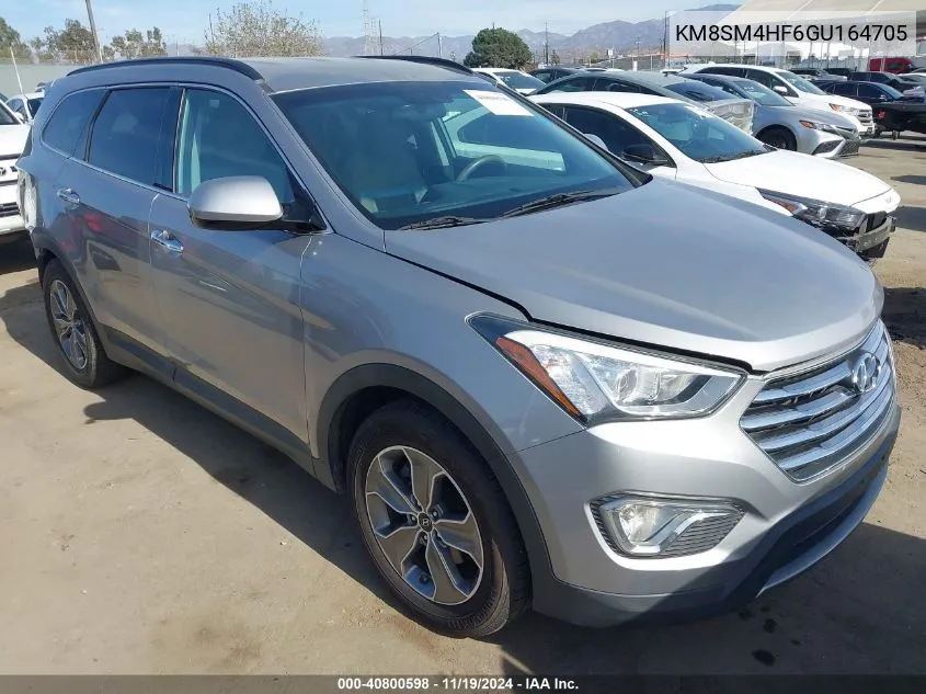 2016 Hyundai Santa Fe Se VIN: KM8SM4HF6GU164705 Lot: 40800598