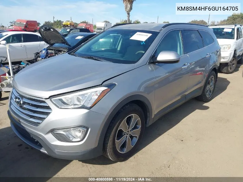 2016 Hyundai Santa Fe Se VIN: KM8SM4HF6GU164705 Lot: 40800598