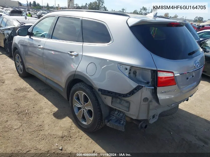 2016 Hyundai Santa Fe Se VIN: KM8SM4HF6GU164705 Lot: 40800598