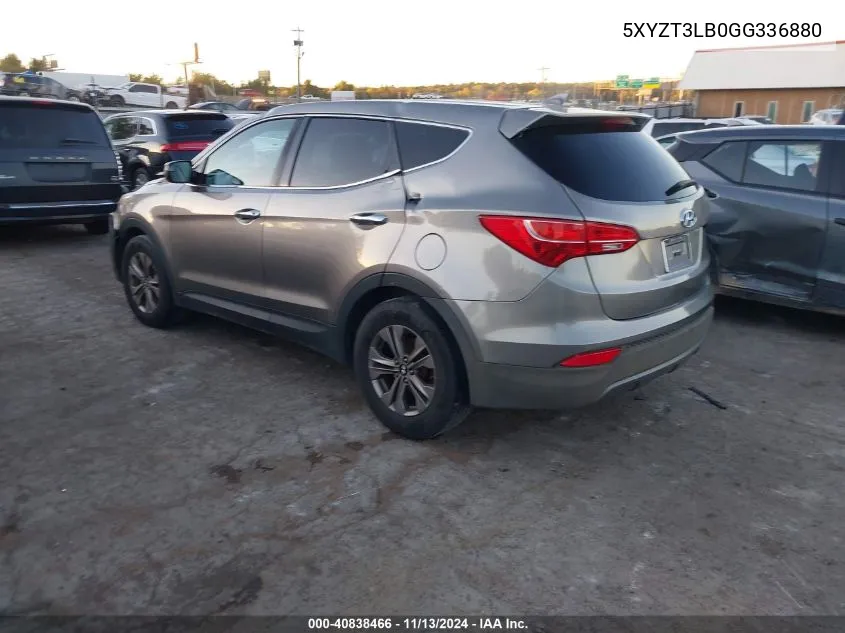 2016 Hyundai Santa Fe Sport 2.4L VIN: 5XYZT3LB0GG336880 Lot: 40838466