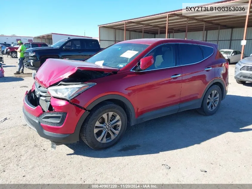 2016 Hyundai Santa Fe Sport 2.4L VIN: 5XYZT3LB1GG363036 Lot: 40907220