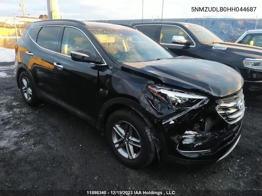 2017 Hyundai Santa Fe VIN: 5NMZUDLB0HH044687 Lot: 11898340