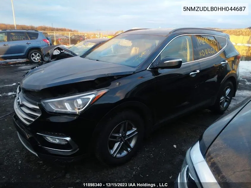 2017 Hyundai Santa Fe VIN: 5NMZUDLB0HH044687 Lot: 11898340