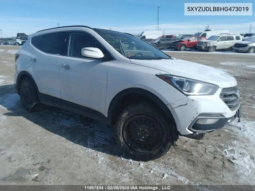 2017 Hyundai Santa Fe Sport VIN: 5XYZUDLB8HG473019 Lot: 11957834