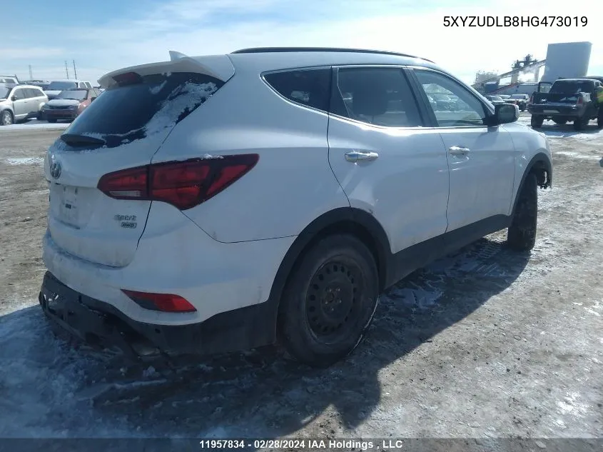 2017 Hyundai Santa Fe Sport VIN: 5XYZUDLB8HG473019 Lot: 11957834