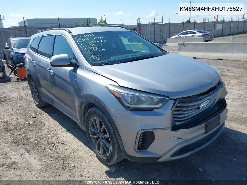 2017 Hyundai Santa Fe Se VIN: KM8SM4HFXHU178527 Lot: 12057070