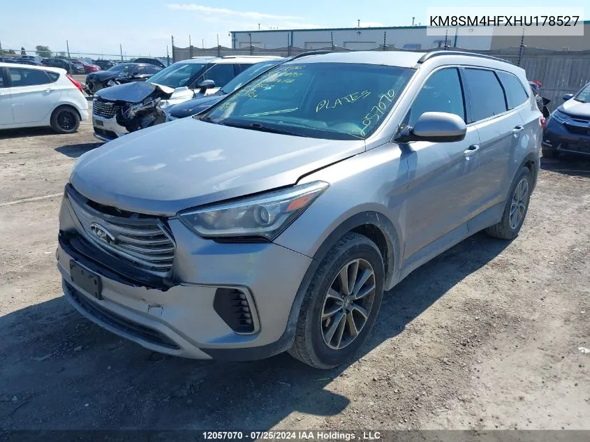 KM8SM4HFXHU178527 2017 Hyundai Santa Fe Se