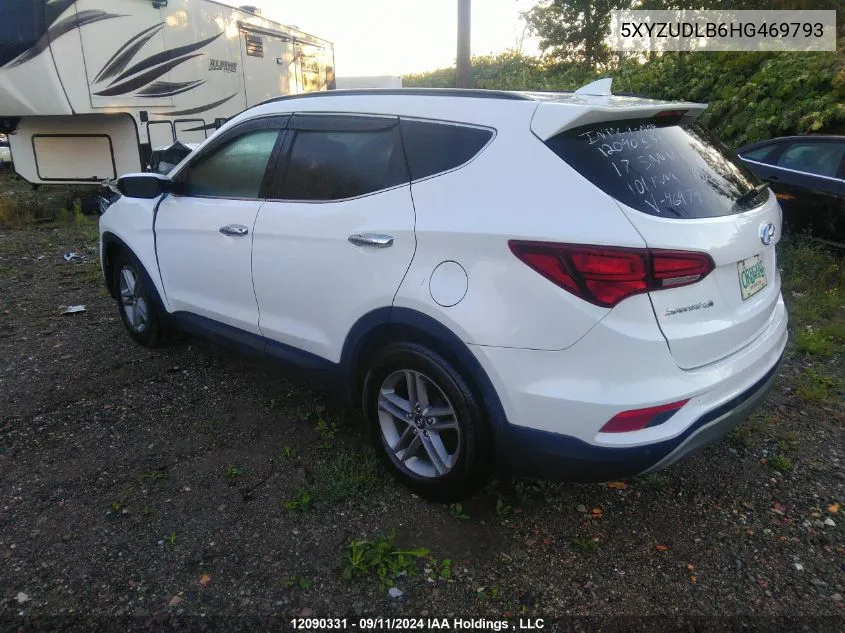 2017 Hyundai Santa Fe Sport 2.4 Premium VIN: 5XYZUDLB6HG469793 Lot: 12090331