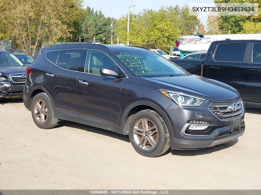 2017 Hyundai Santa Fe Sport VIN: 5XYZT3LB9HG453634 Lot: 12094020