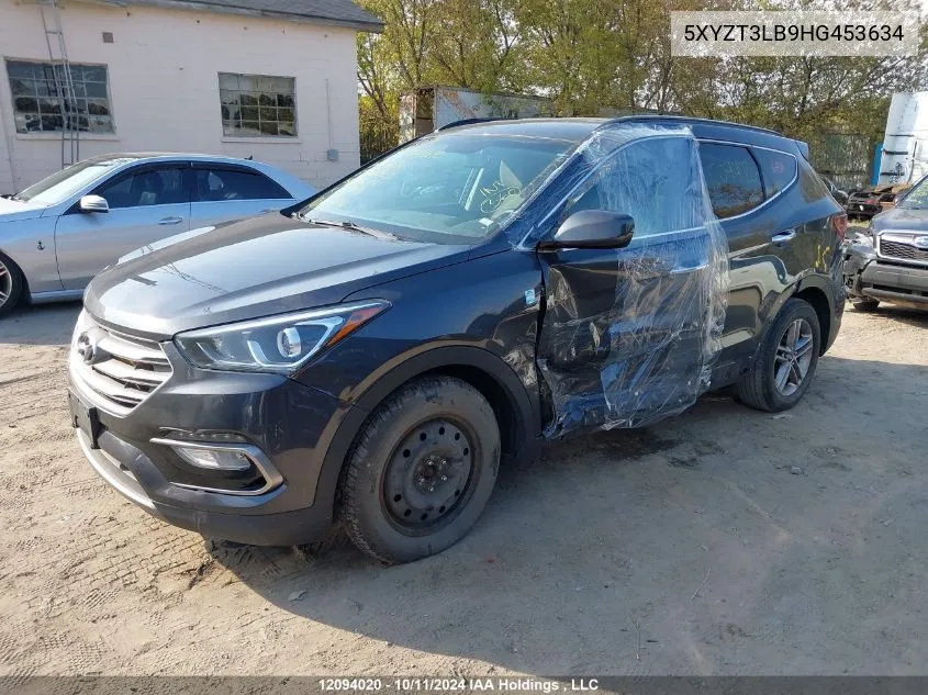 2017 Hyundai Santa Fe Sport VIN: 5XYZT3LB9HG453634 Lot: 12094020