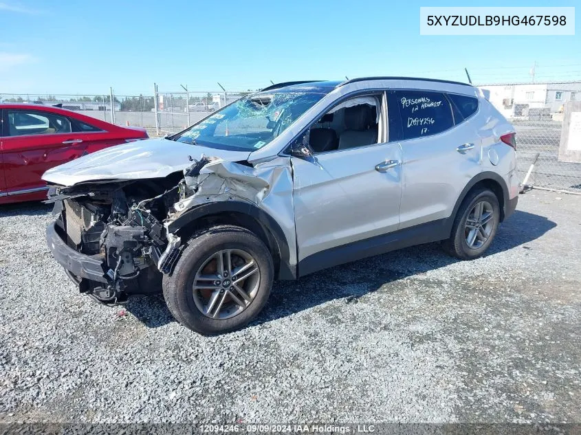 2017 Hyundai Santa Fe Sport 2.4 Se VIN: 5XYZUDLB9HG467598 Lot: 12094246