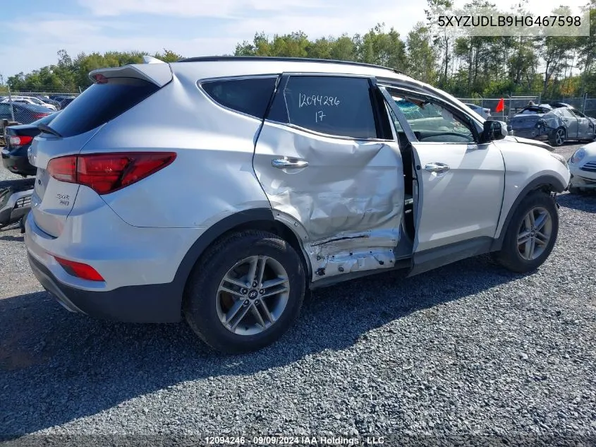 5XYZUDLB9HG467598 2017 Hyundai Santa Fe Sport 2.4 Se