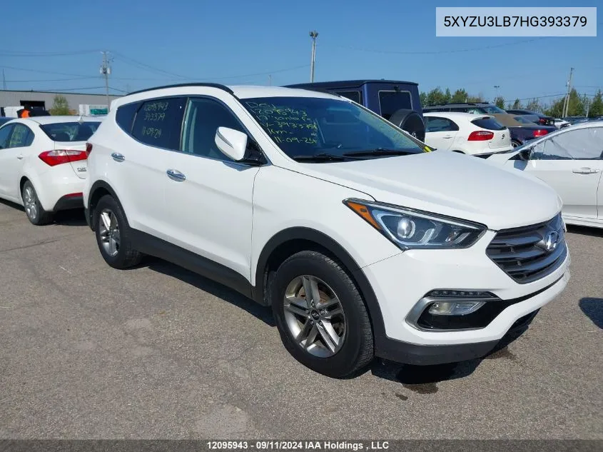 2017 Hyundai Santa Fe Sport VIN: 5XYZU3LB7HG393379 Lot: 12095943