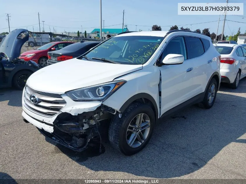 2017 Hyundai Santa Fe Sport VIN: 5XYZU3LB7HG393379 Lot: 12095943