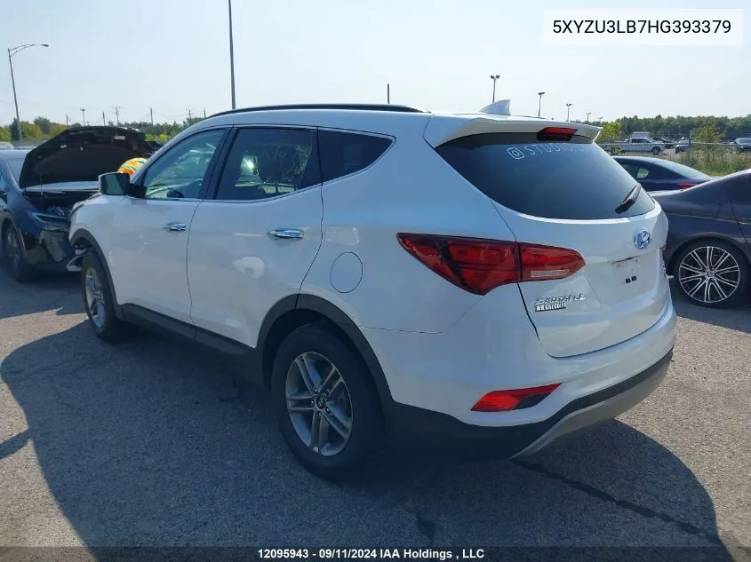 2017 Hyundai Santa Fe Sport VIN: 5XYZU3LB7HG393379 Lot: 12095943