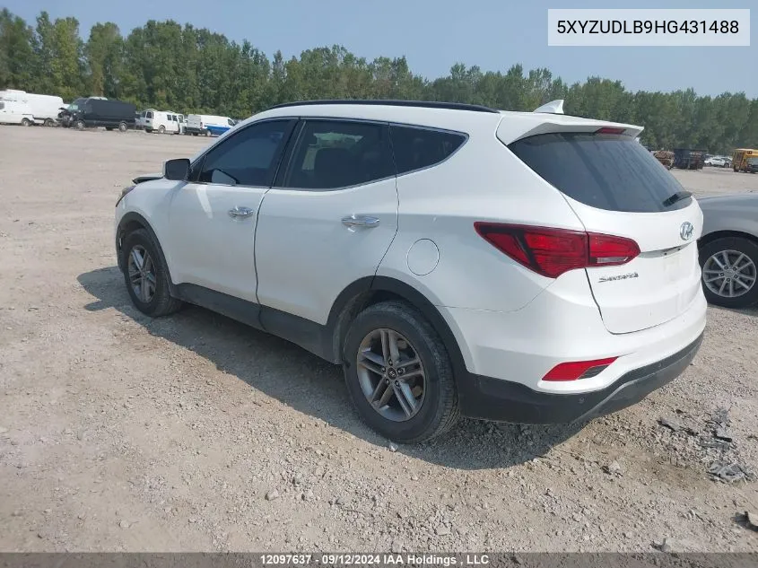 2017 Hyundai Santa Fe Sport 2.4 Se VIN: 5XYZUDLB9HG431488 Lot: 12097637