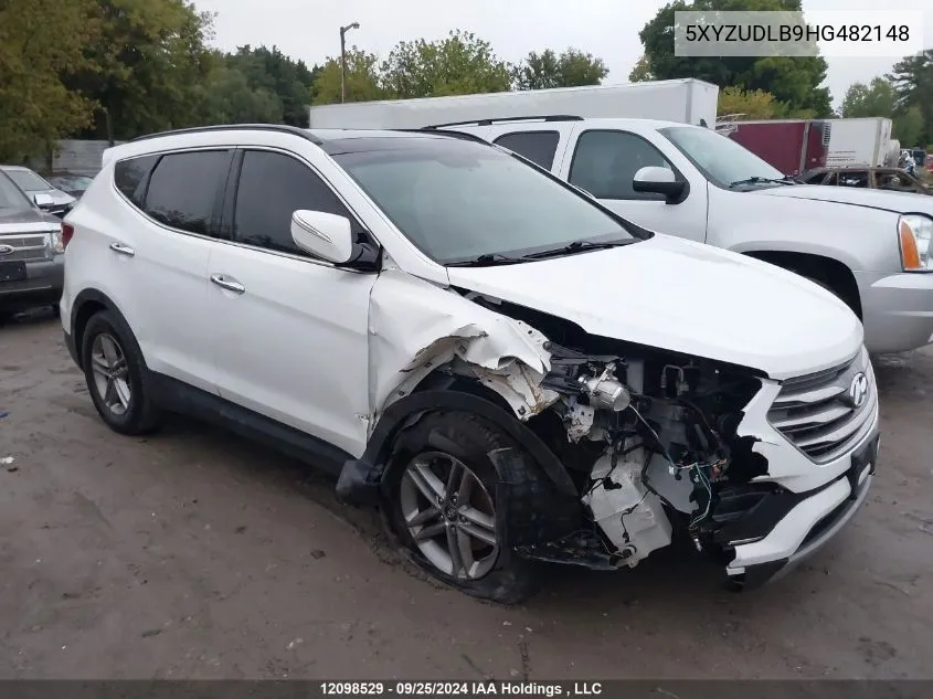 2017 Hyundai Santa Fe Sport VIN: 5XYZUDLB9HG482148 Lot: 12098529