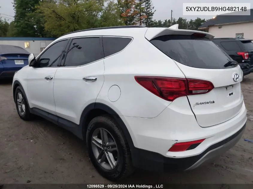 2017 Hyundai Santa Fe Sport VIN: 5XYZUDLB9HG482148 Lot: 12098529