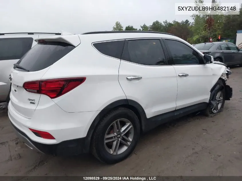 2017 Hyundai Santa Fe Sport VIN: 5XYZUDLB9HG482148 Lot: 12098529