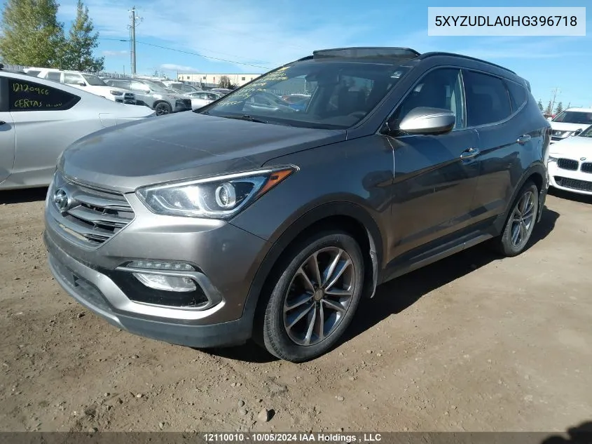 2017 Hyundai Santa Fe Sport VIN: 5XYZUDLA0HG396718 Lot: 12110010