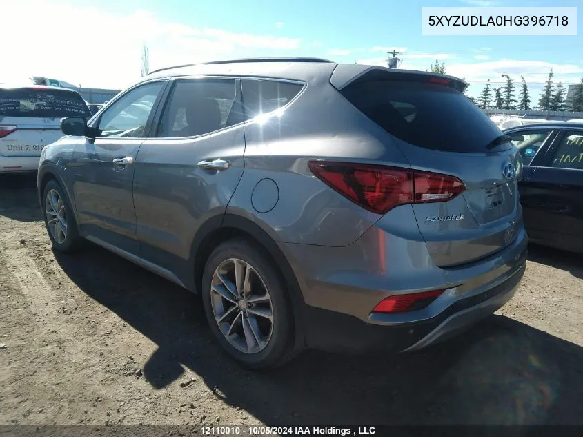 2017 Hyundai Santa Fe Sport VIN: 5XYZUDLA0HG396718 Lot: 12110010