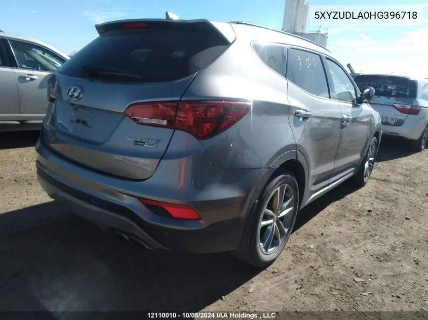 2017 Hyundai Santa Fe Sport VIN: 5XYZUDLA0HG396718 Lot: 12110010