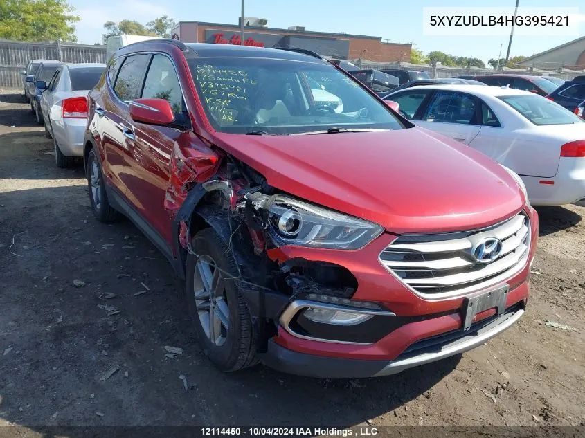 5XYZUDLB4HG395421 2017 Hyundai Santa Fe Sport