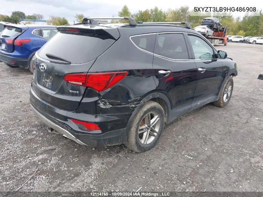 2017 Hyundai Santa Fe Sport 2.4 Base VIN: 5XYZT3LB9HG486908 Lot: 12114765