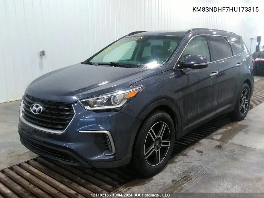 2017 Hyundai Santa Fe Xl Premium VIN: KM8SNDHF7HU173315 Lot: 12118215