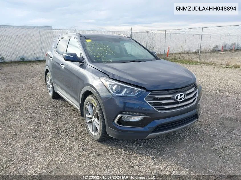 2017 Hyundai Santa Fe Sport VIN: 5NMZUDLA4HH048894 Lot: 12123552