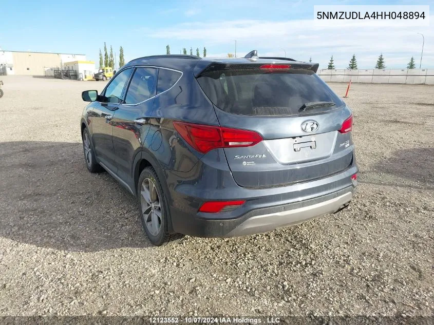 2017 Hyundai Santa Fe Sport VIN: 5NMZUDLA4HH048894 Lot: 12123552