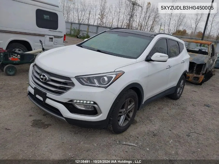 2017 Hyundai Santa Fe Sport 2.4 Se VIN: 5XYZUDLB3HG450005 Lot: 12135491