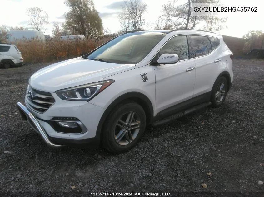 2017 Hyundai Santa Fe Sport 2.4 Luxury VIN: 5XYZUDLB2HG455762 Lot: 12135714